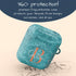 Monogram Personalized Turquoise Damask AirPods Case